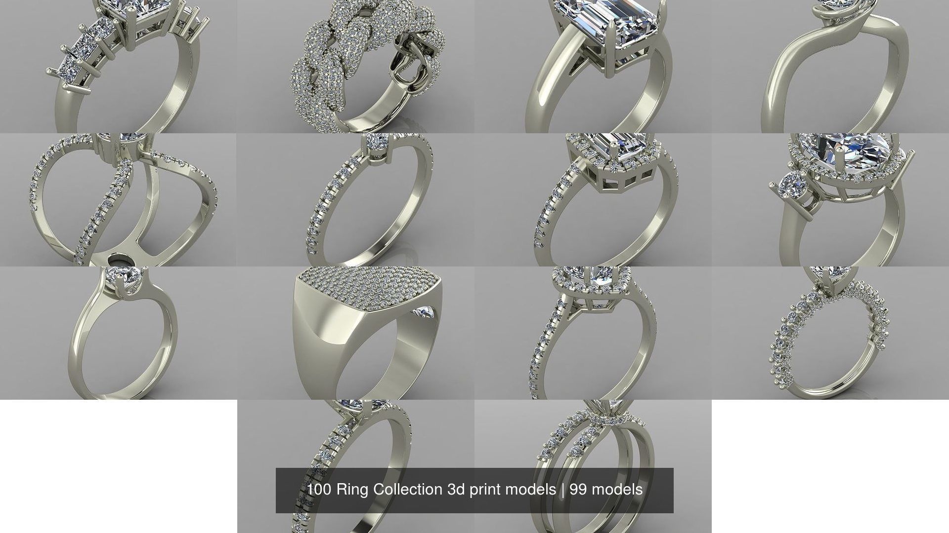 100 Ring Collection 3d print models _31