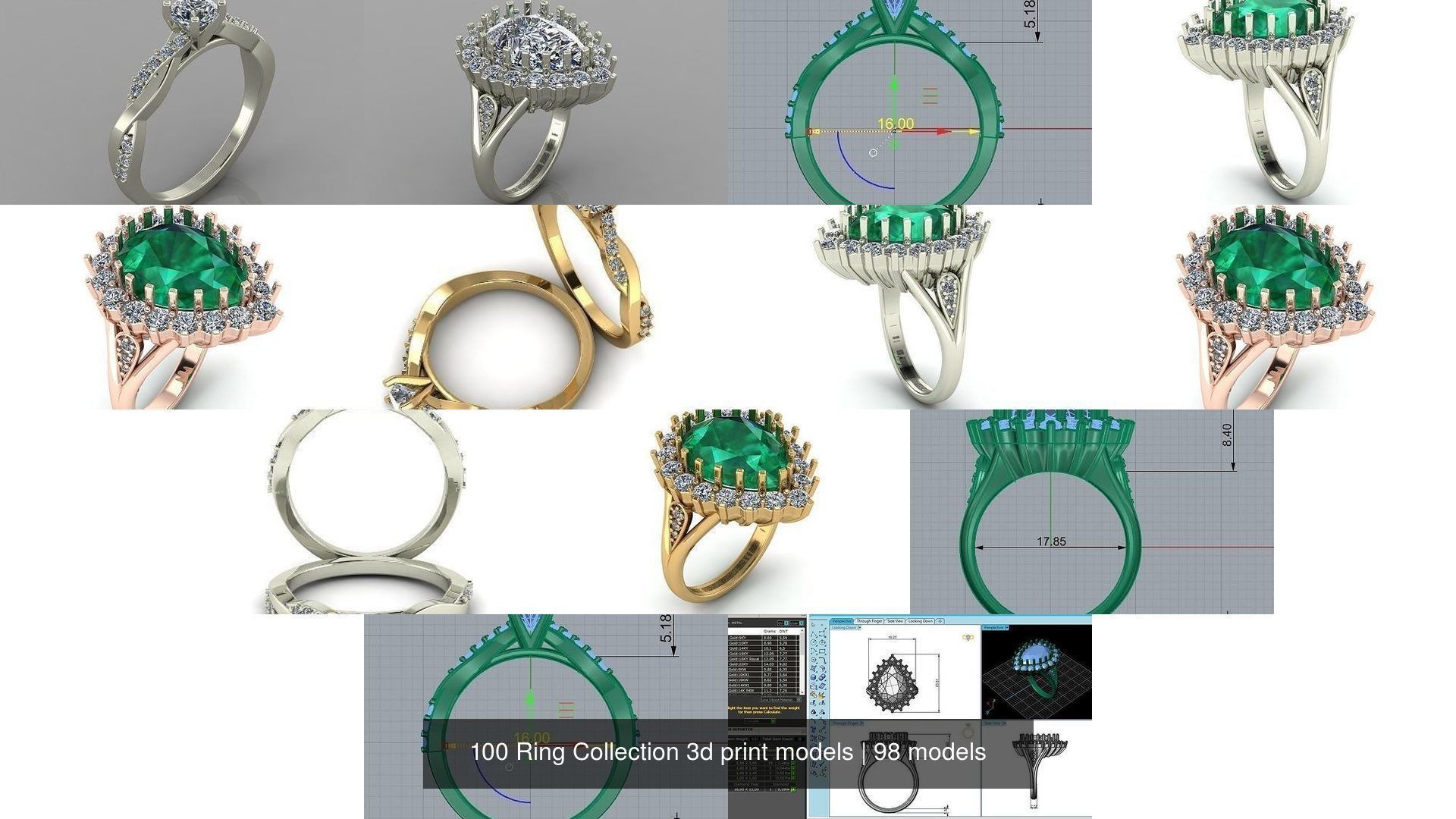 100 Ring Collection 3d print models _39