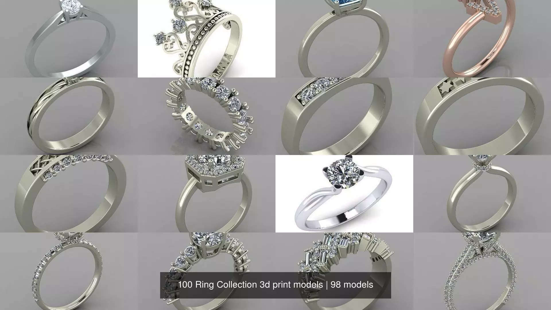100 Ring Collection 3d print models _5