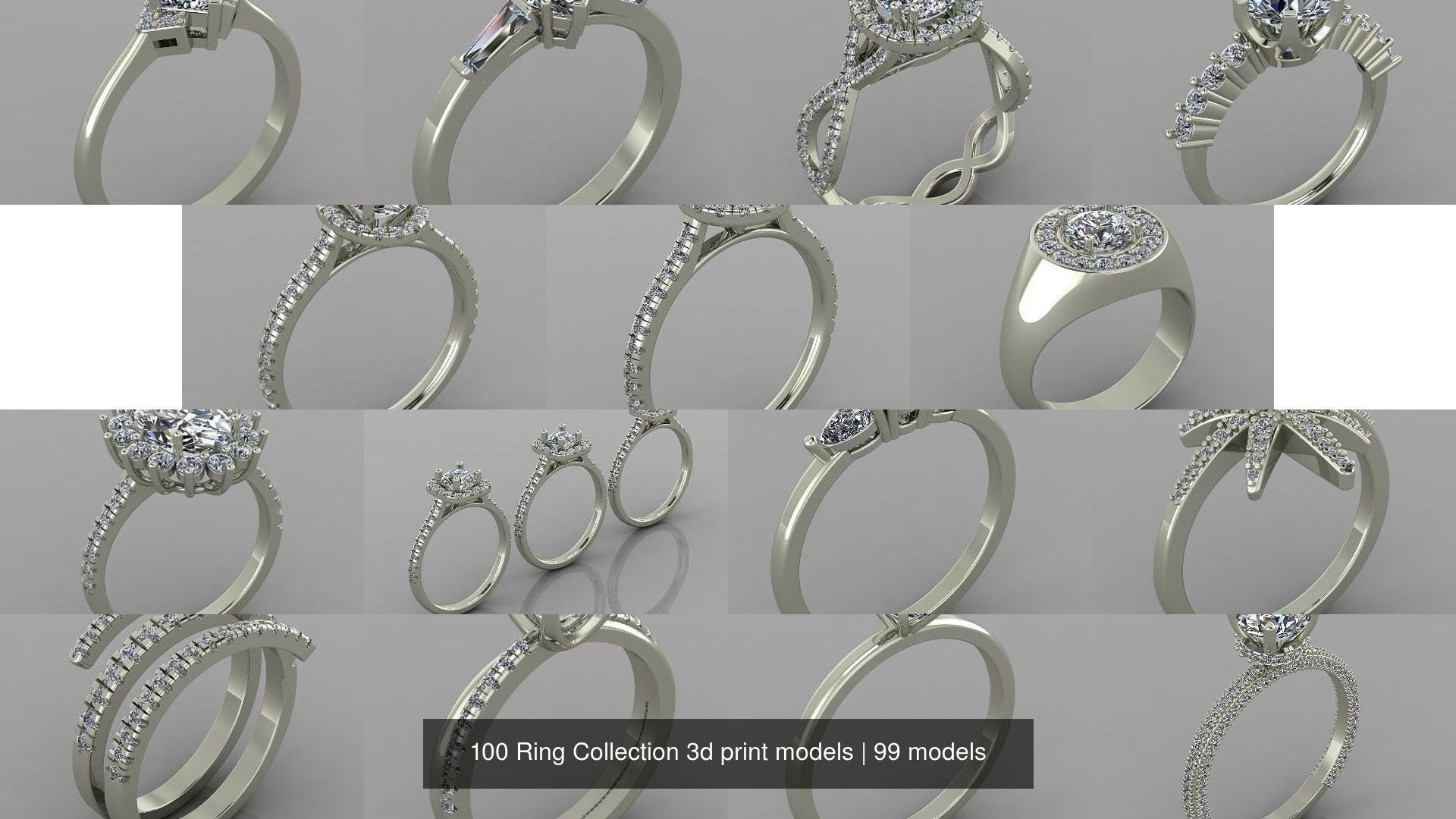 100 Ring Collection 3d print models _8