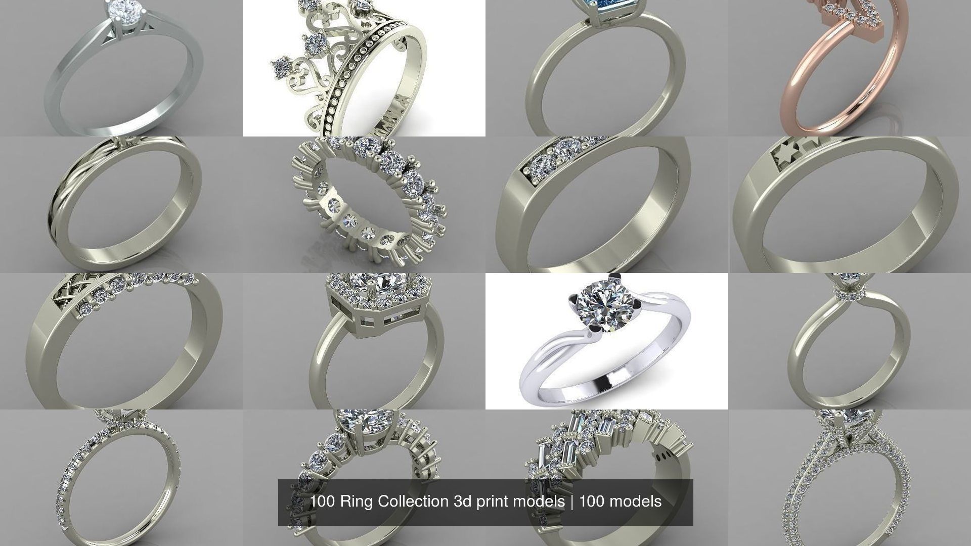 100 Ring Collection 3d print models _51
