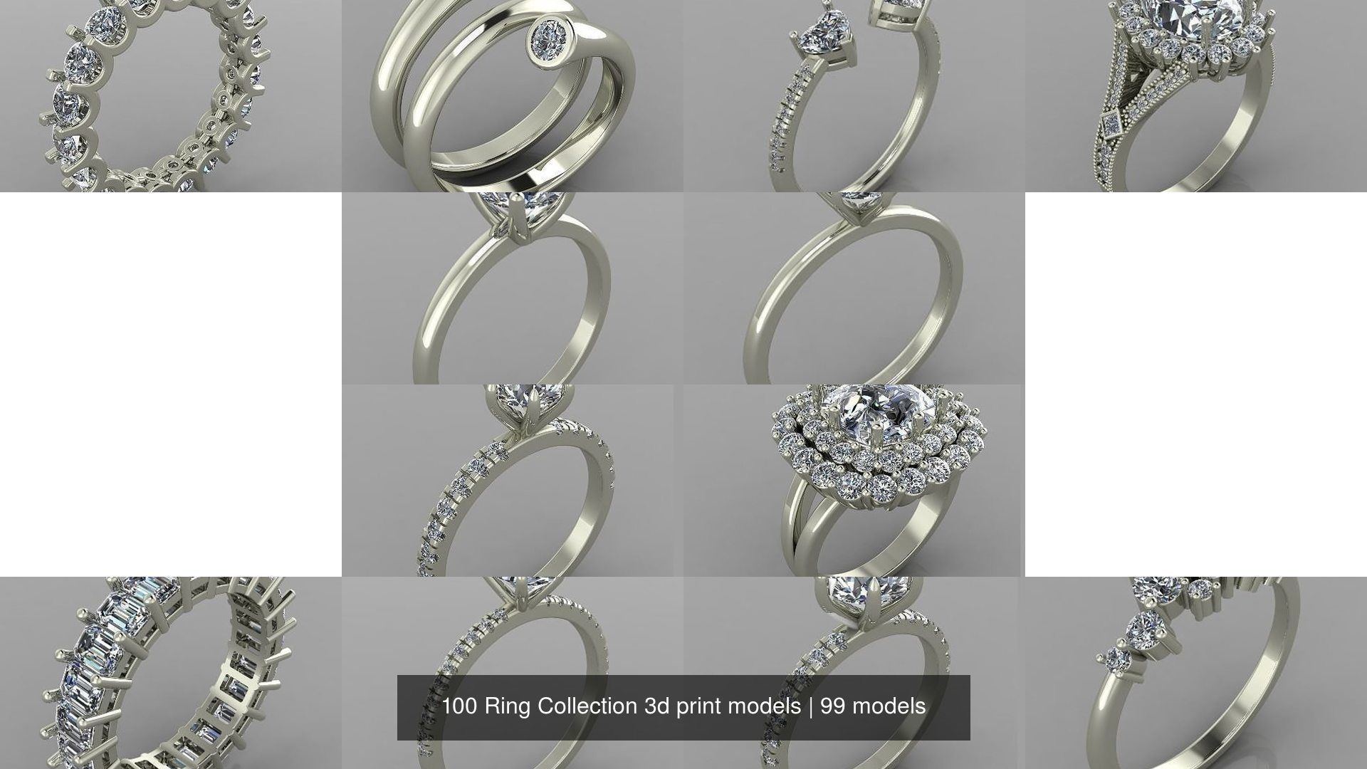 100 Ring Collection 3d print models _20