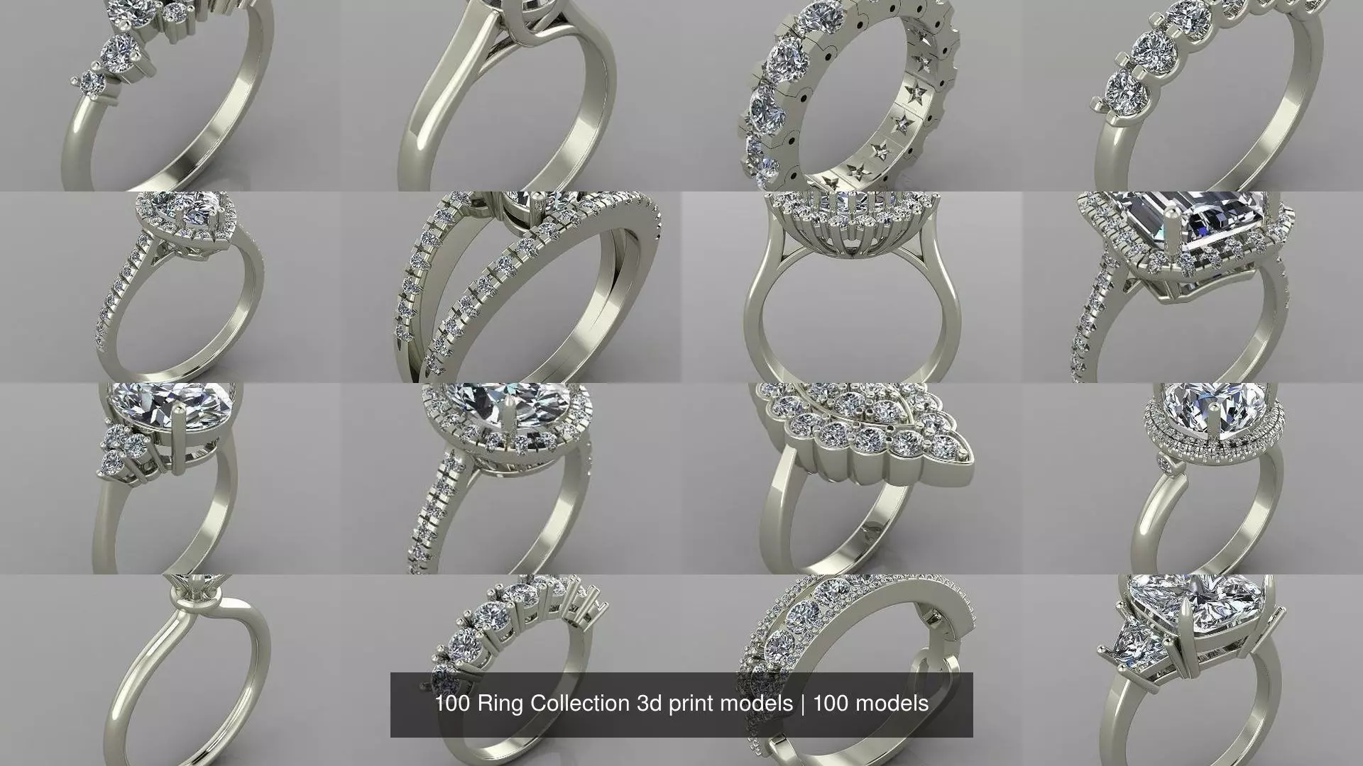 100 Ring Collection 3d print models _0