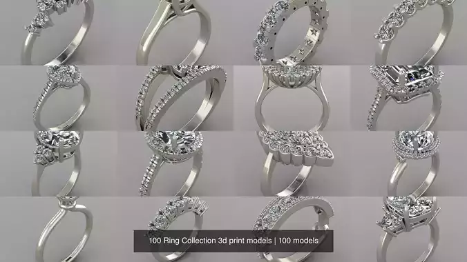 100 Ring Collection 3d print models 