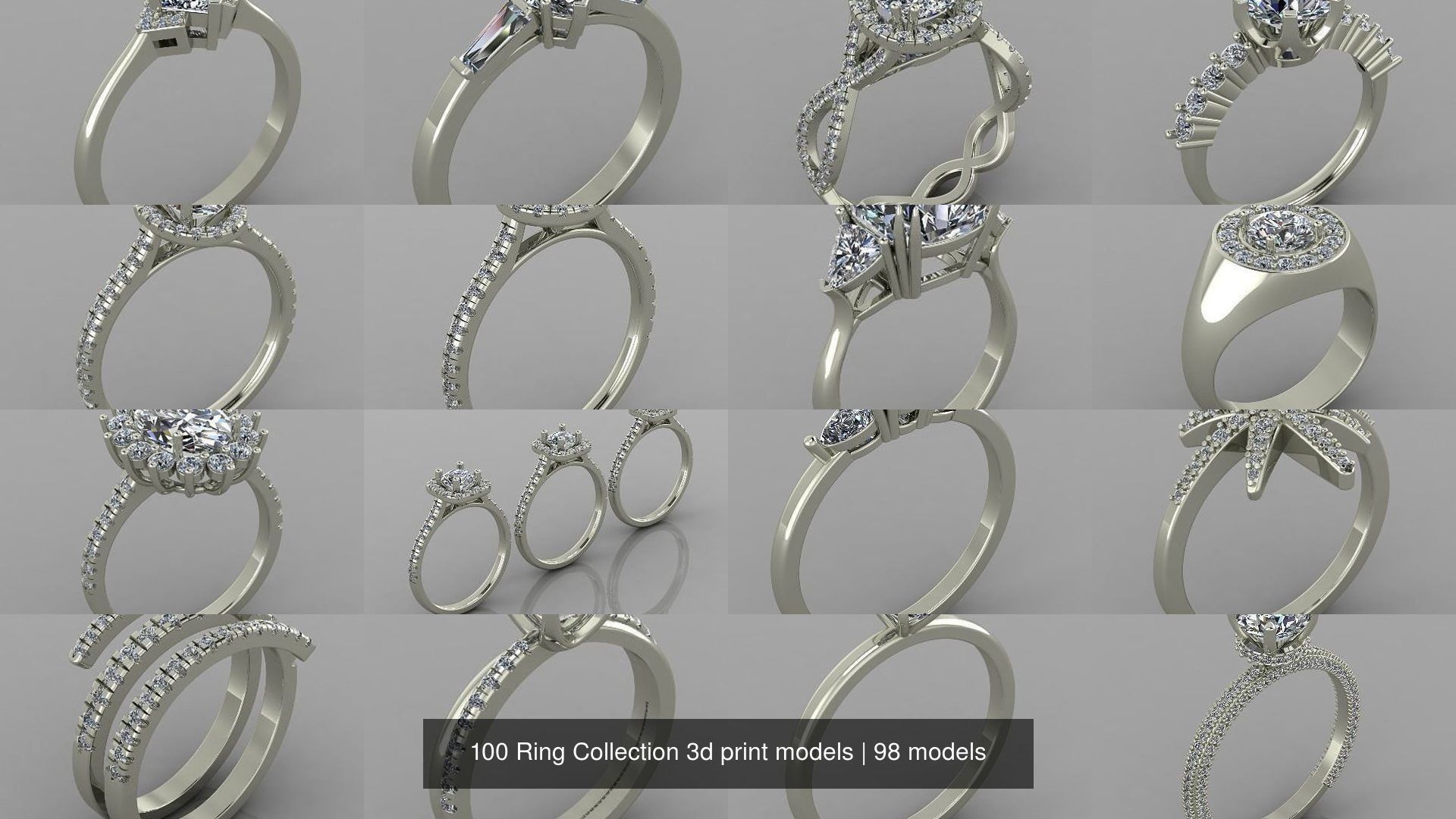 100 Ring Collection 3d print models _11