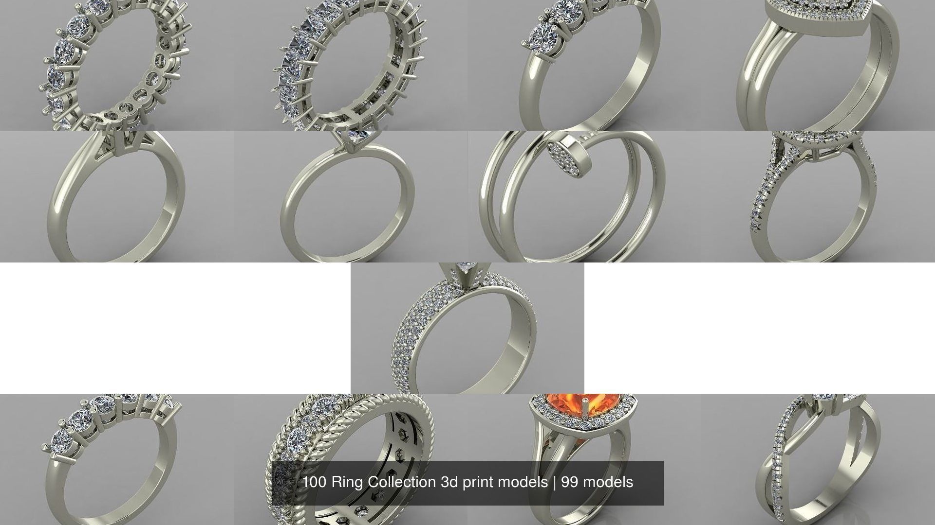 100 Ring Collection 3d print models _15