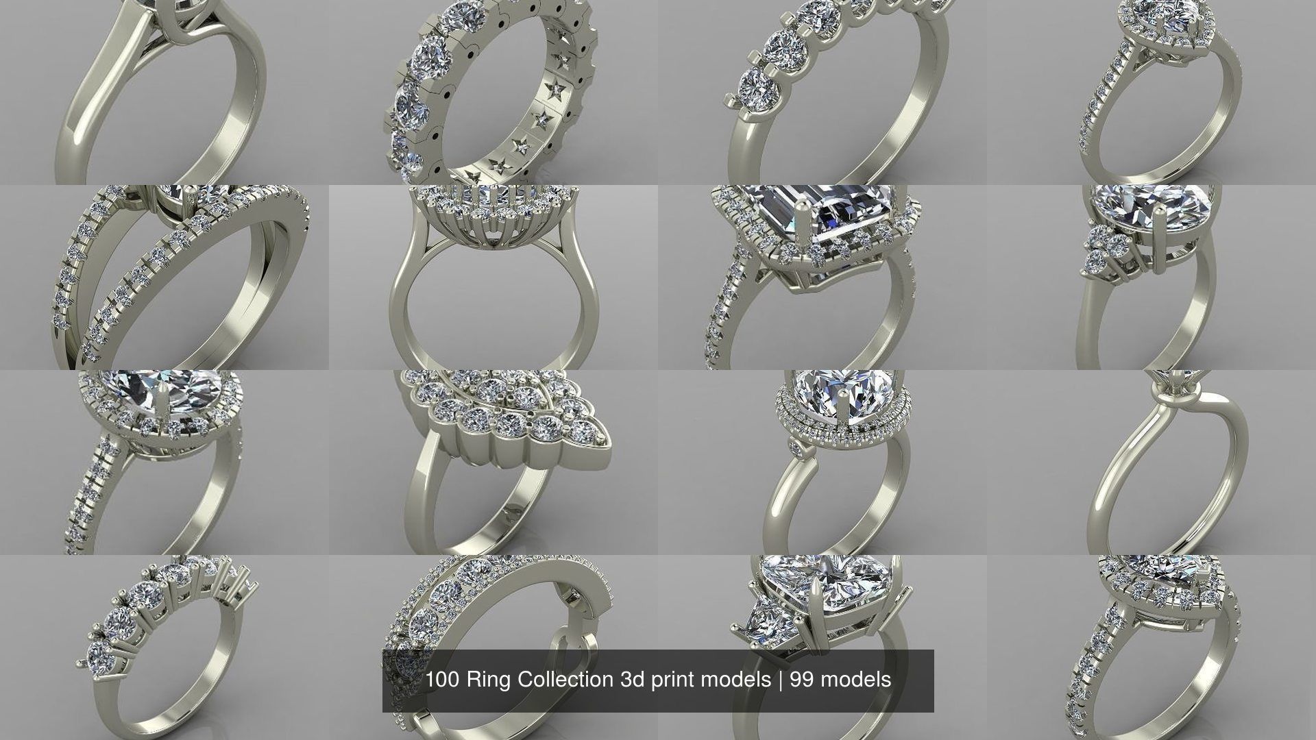 100 Ring Collection 3d print models _26