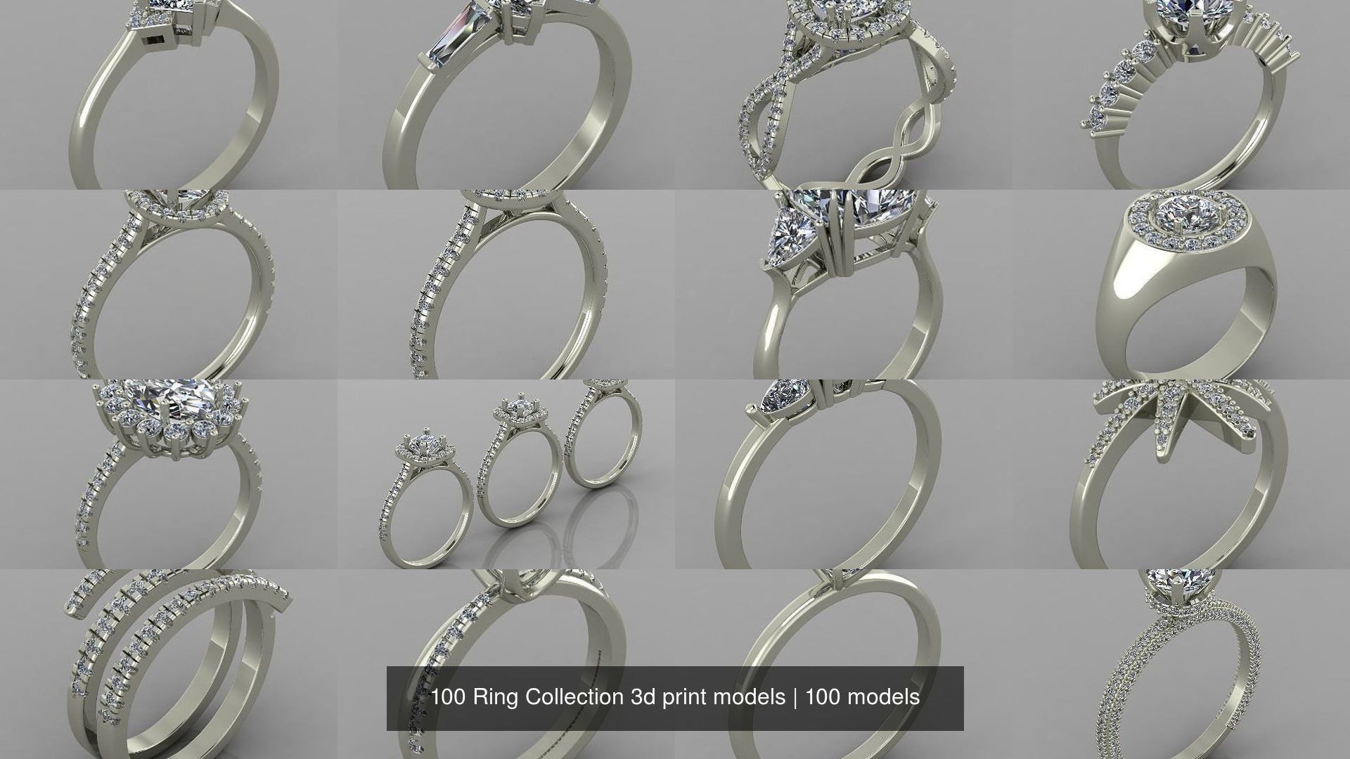 100 Ring Collection 3d print models _7