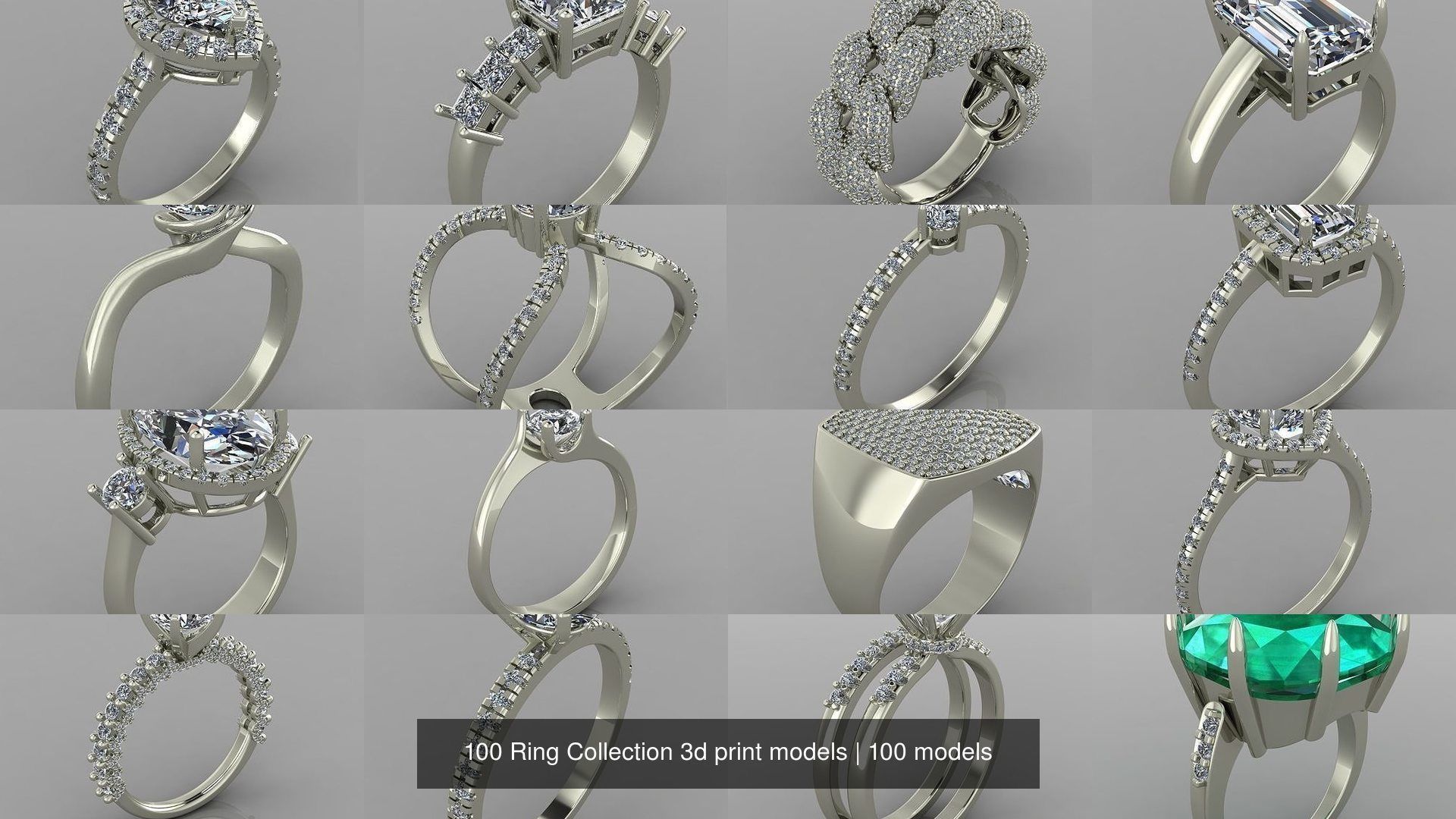 100 Ring Collection 3d print models _30