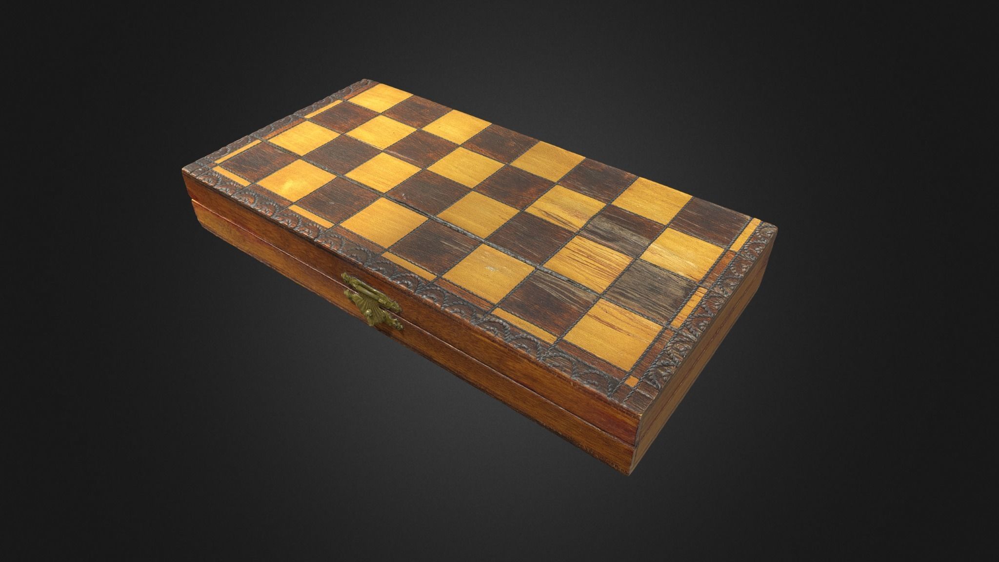 Chessboard 01 - Optimized Scan Low-poly 3D model_5