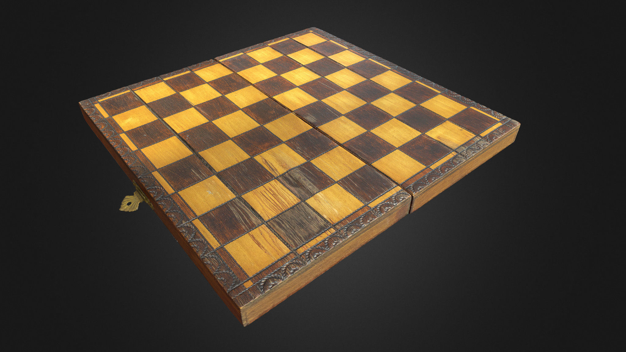 Chessboard 01 - Optimized Scan Low-poly 3D model_2