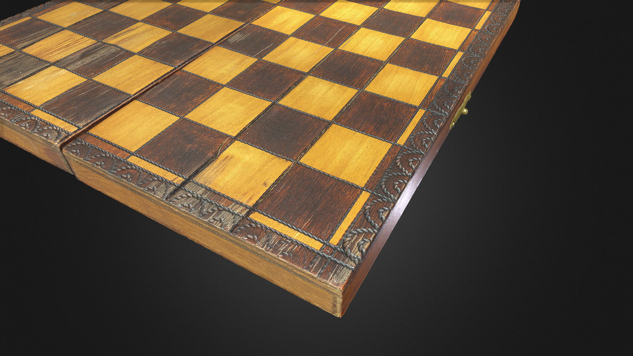Chessboard 01 - Optimized Scan Low-poly 3D model_3