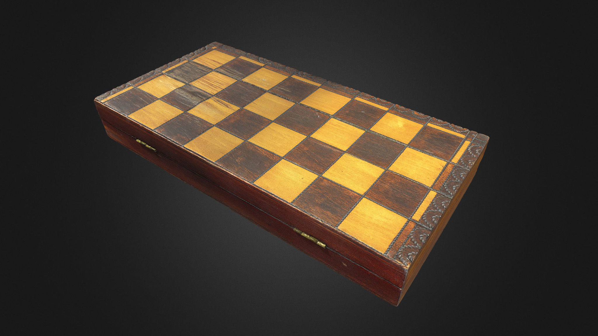 Chessboard 01 - Optimized Scan Low-poly 3D model_6