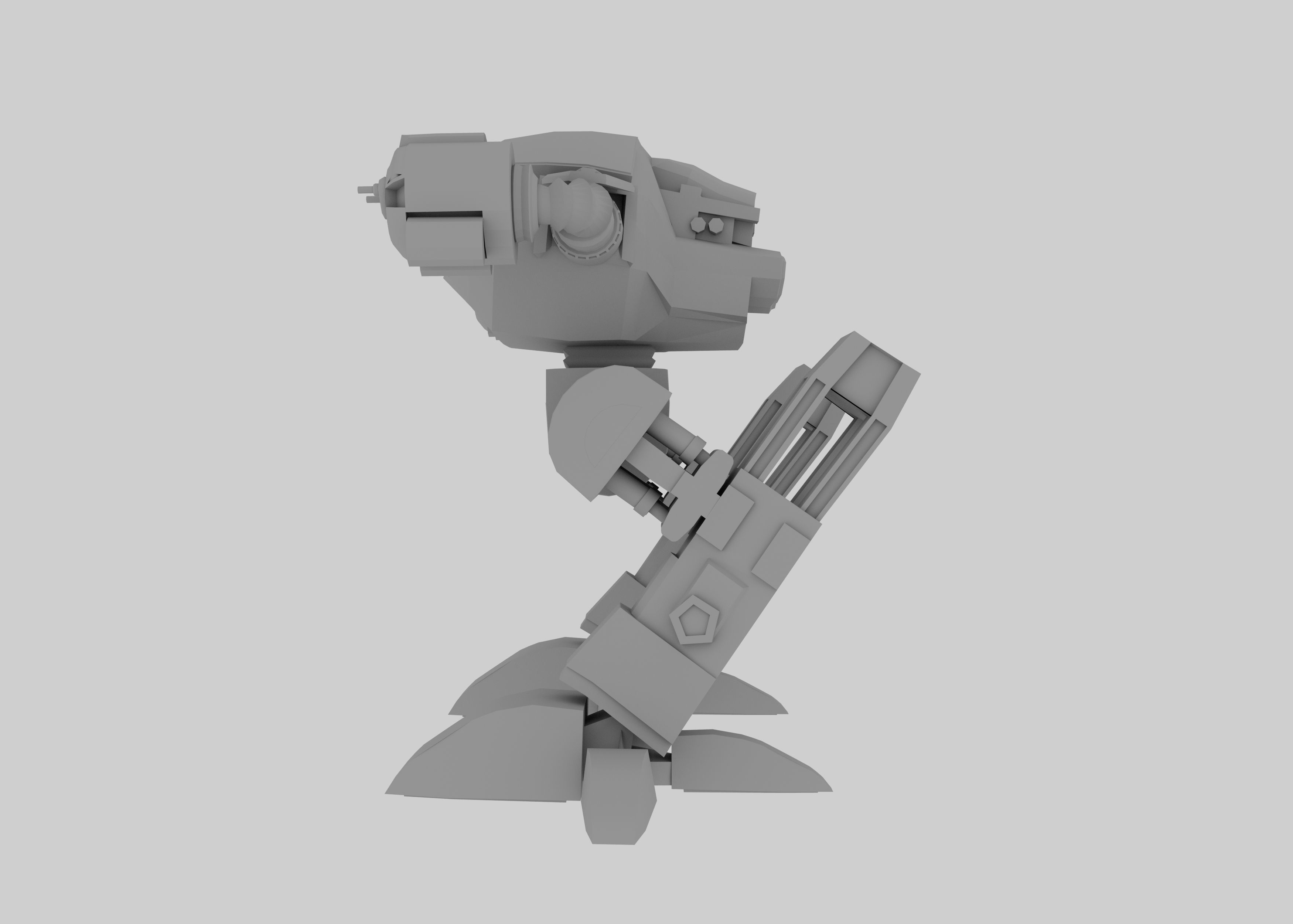 robot Low-poly 3D model_2