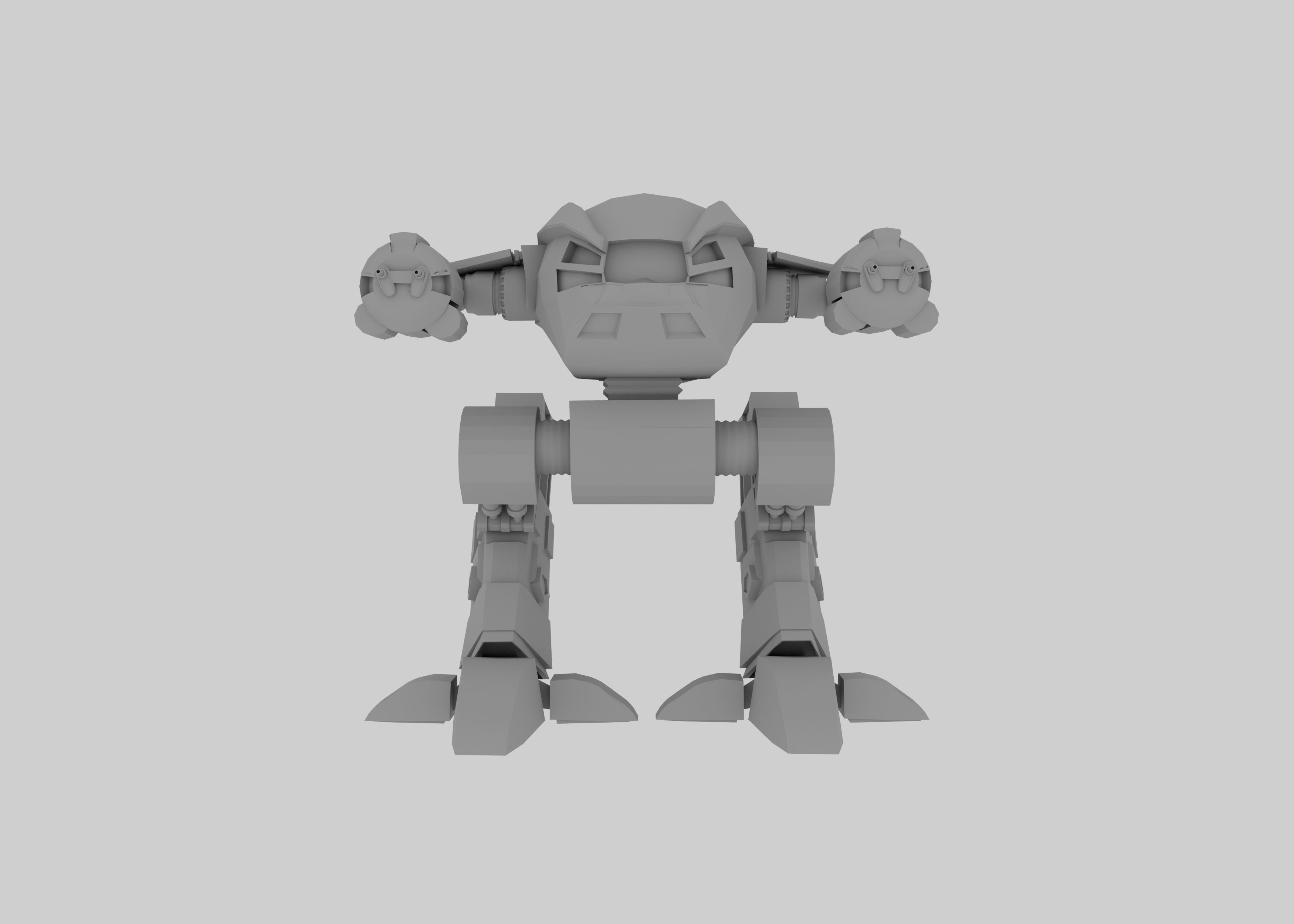 robot Low-poly 3D model_1