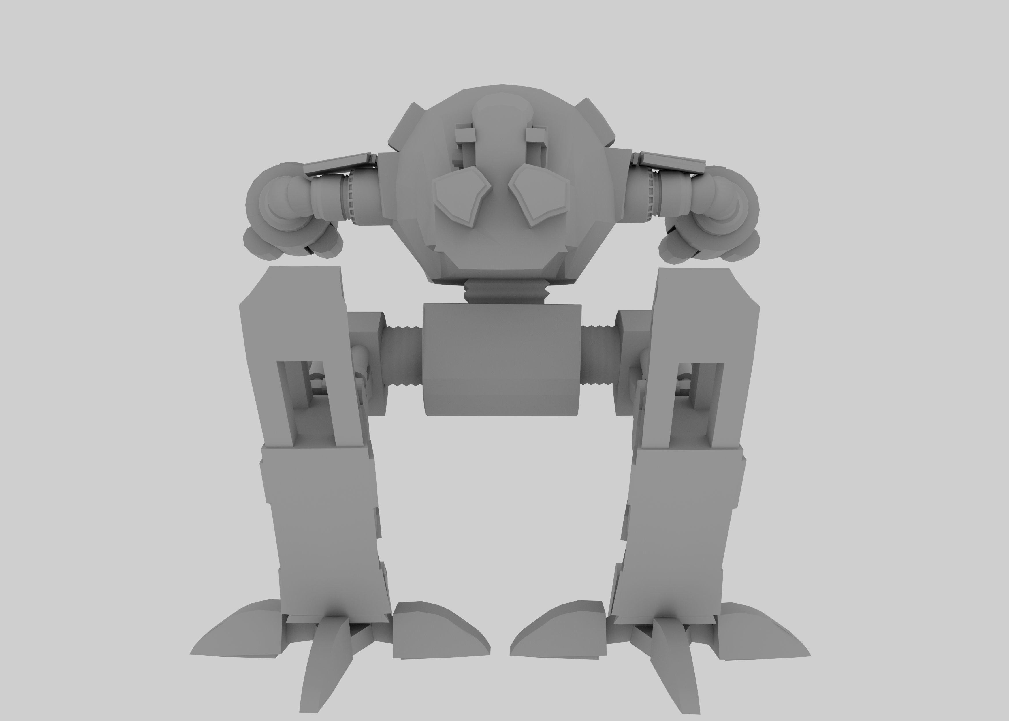 robot Low-poly 3D model_4