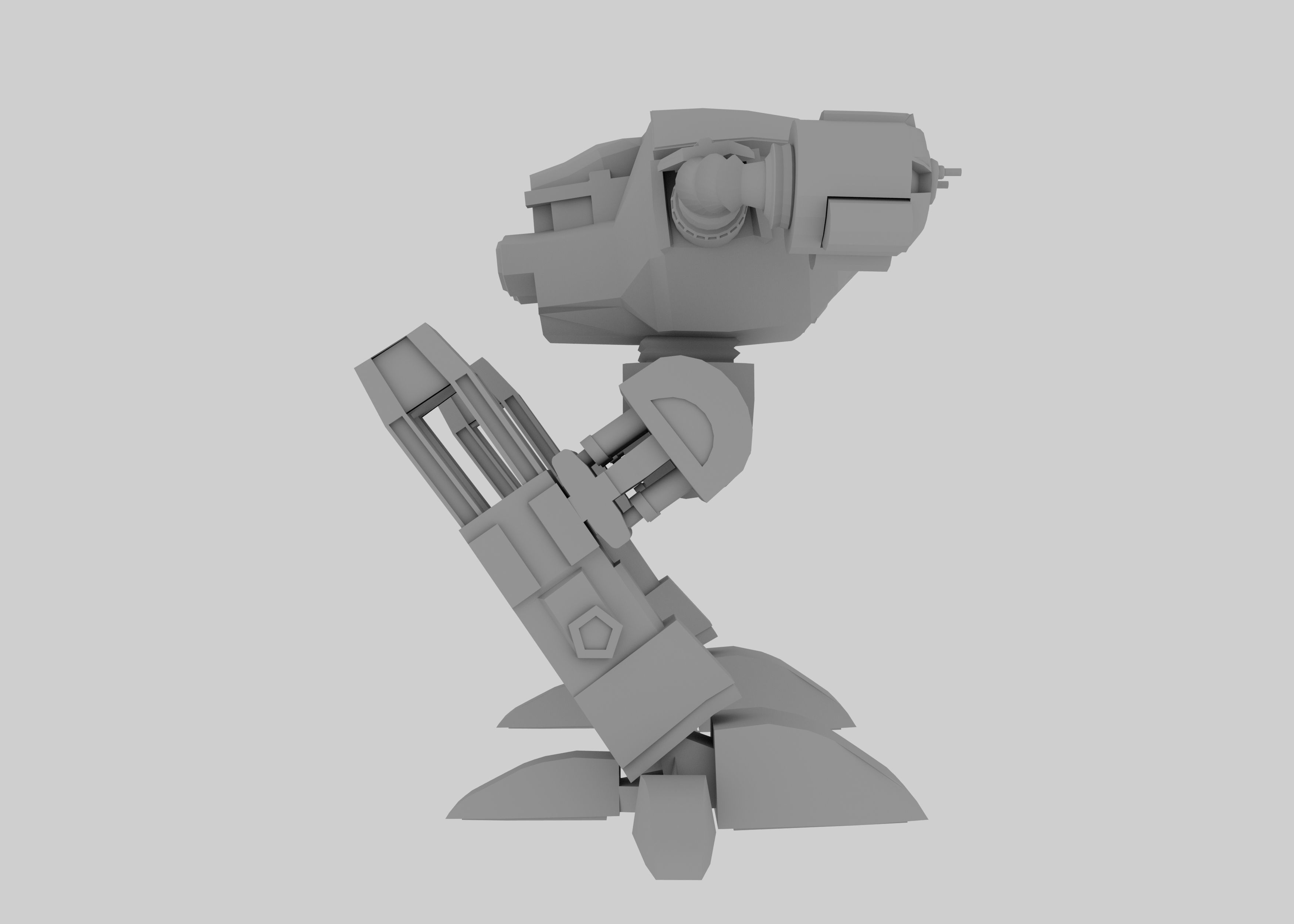 robot Low-poly 3D model_3