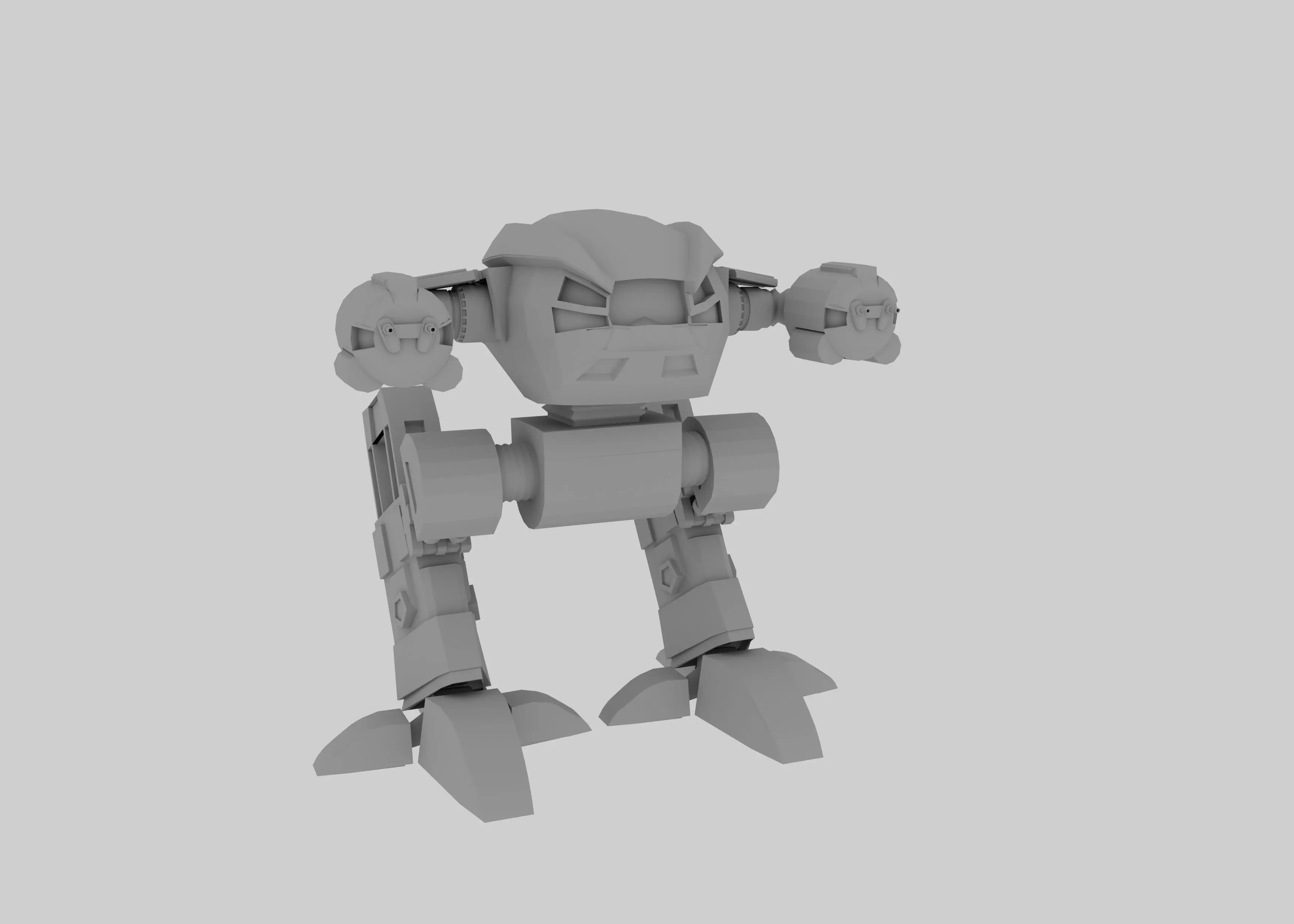 robot Low-poly 3D model_0