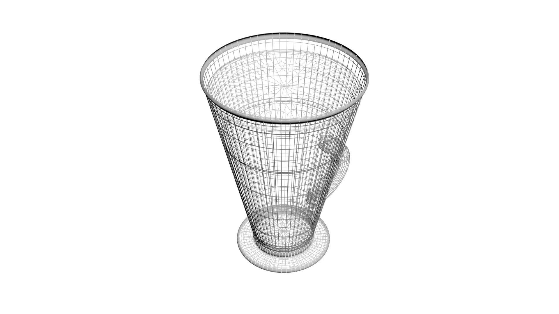 Latte In Latte Cup 3D model_15