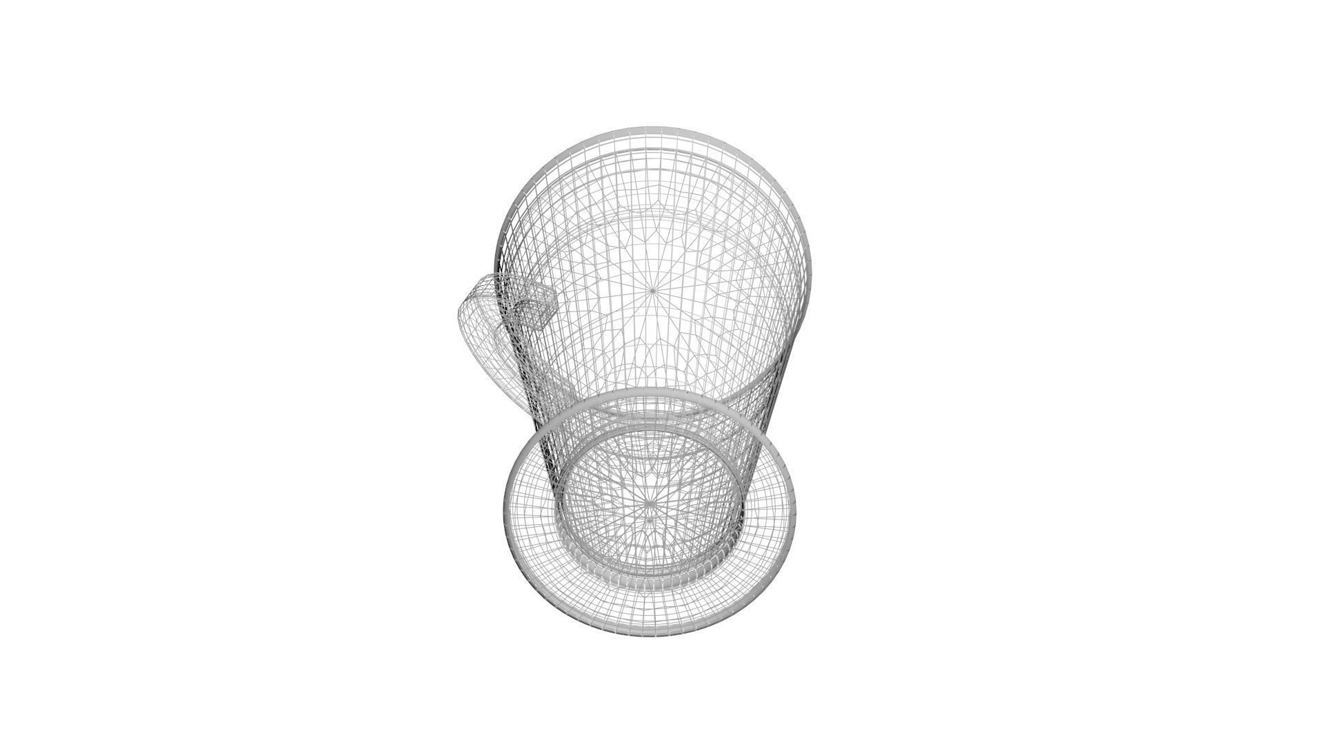 Latte In Latte Cup 3D model_17