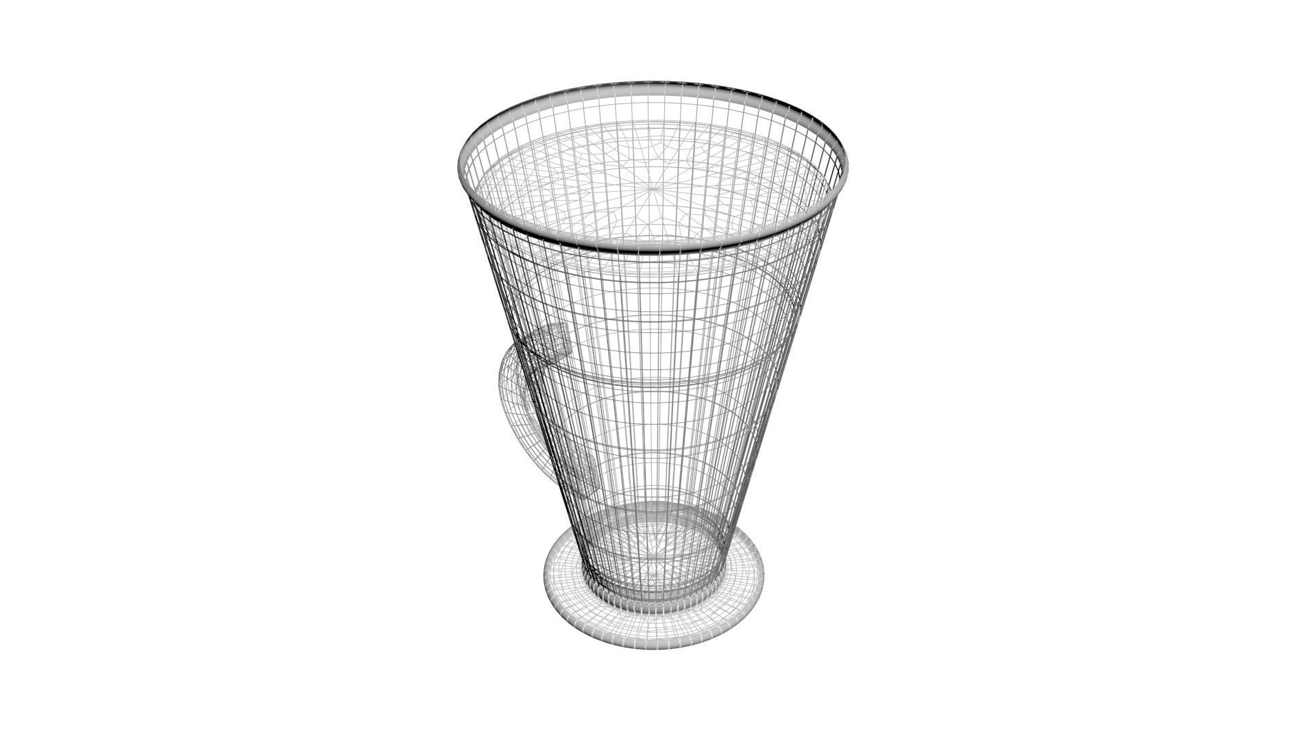 Latte In Latte Cup 3D model_14