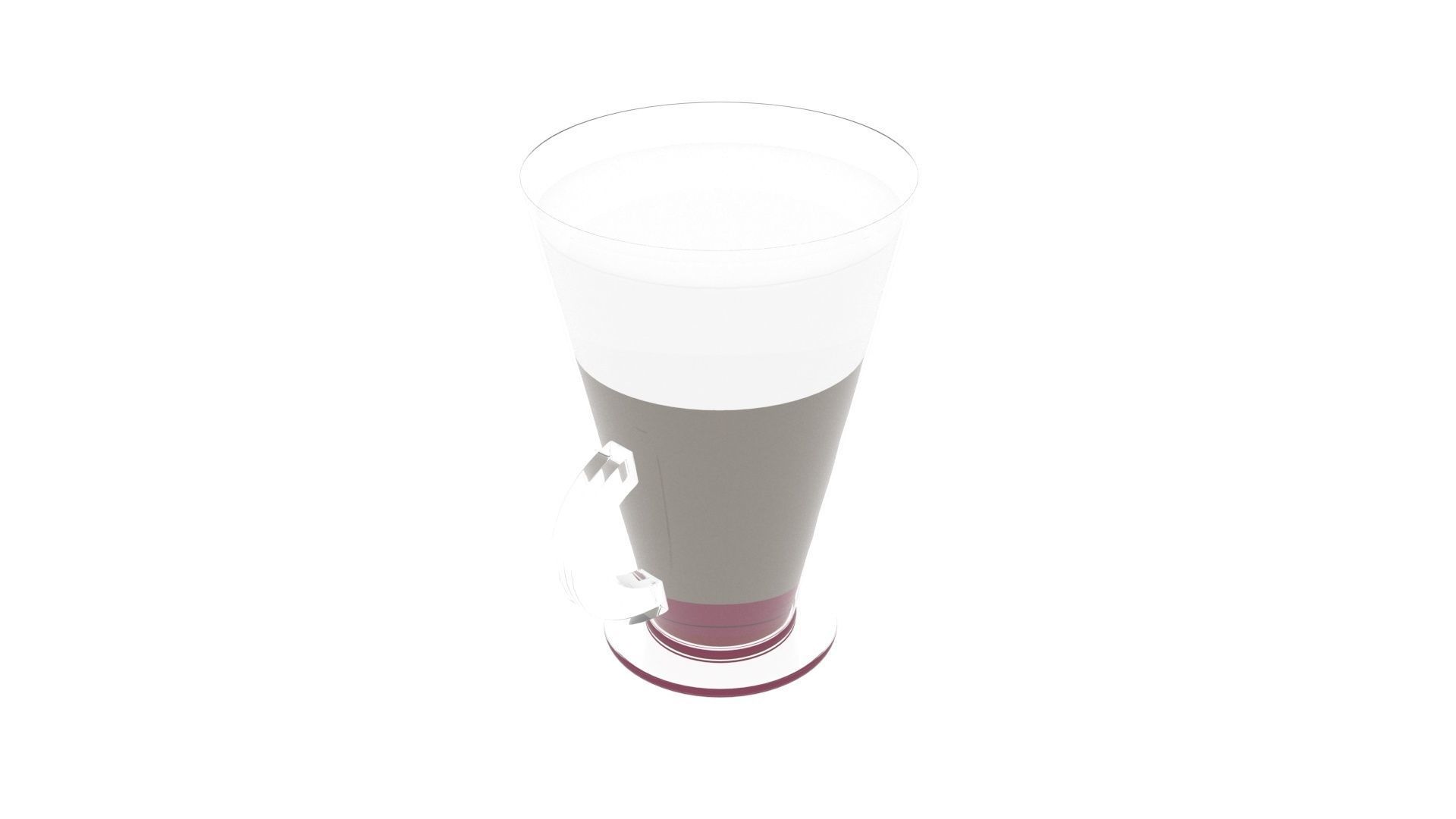 Latte In Latte Cup 3D model_8