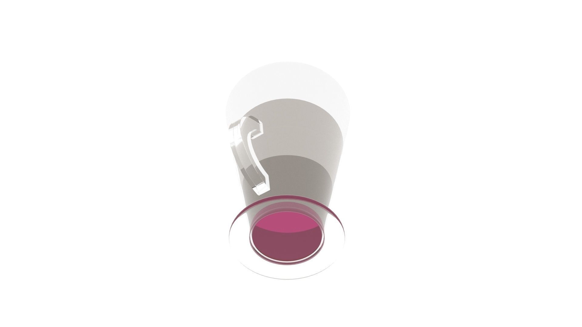 Latte In Latte Cup 3D model_11