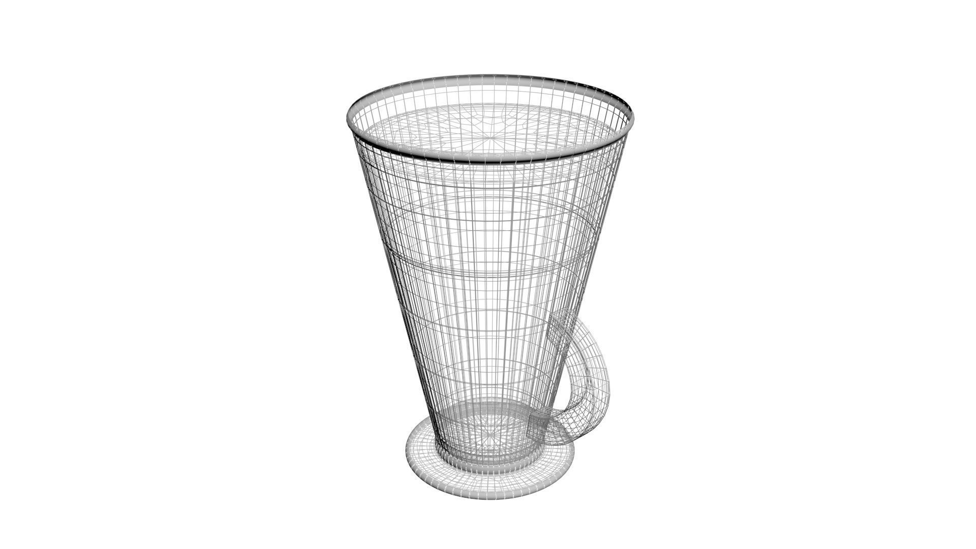 Latte In Latte Cup 3D model_16