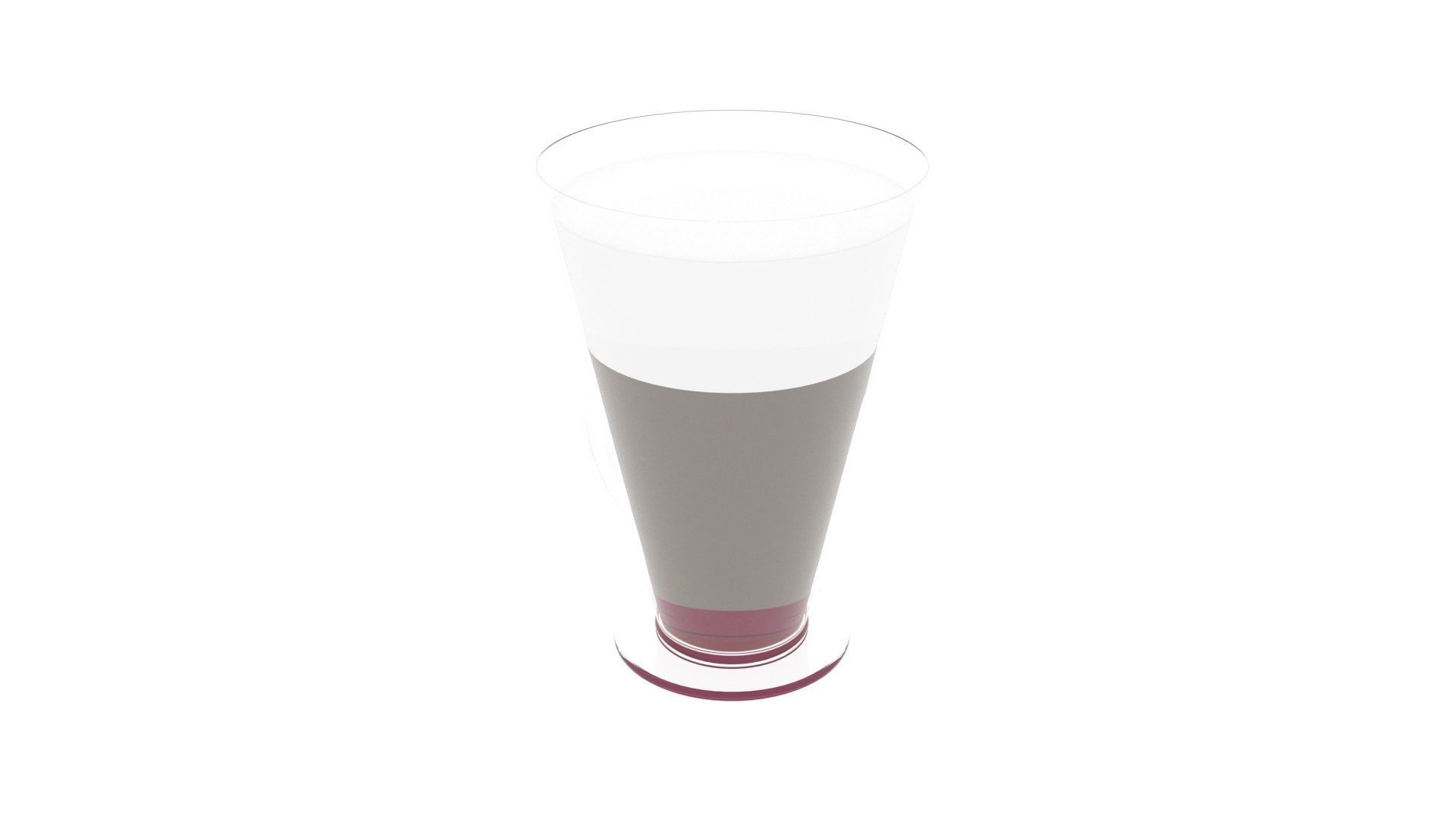 Latte In Latte Cup 3D model_9