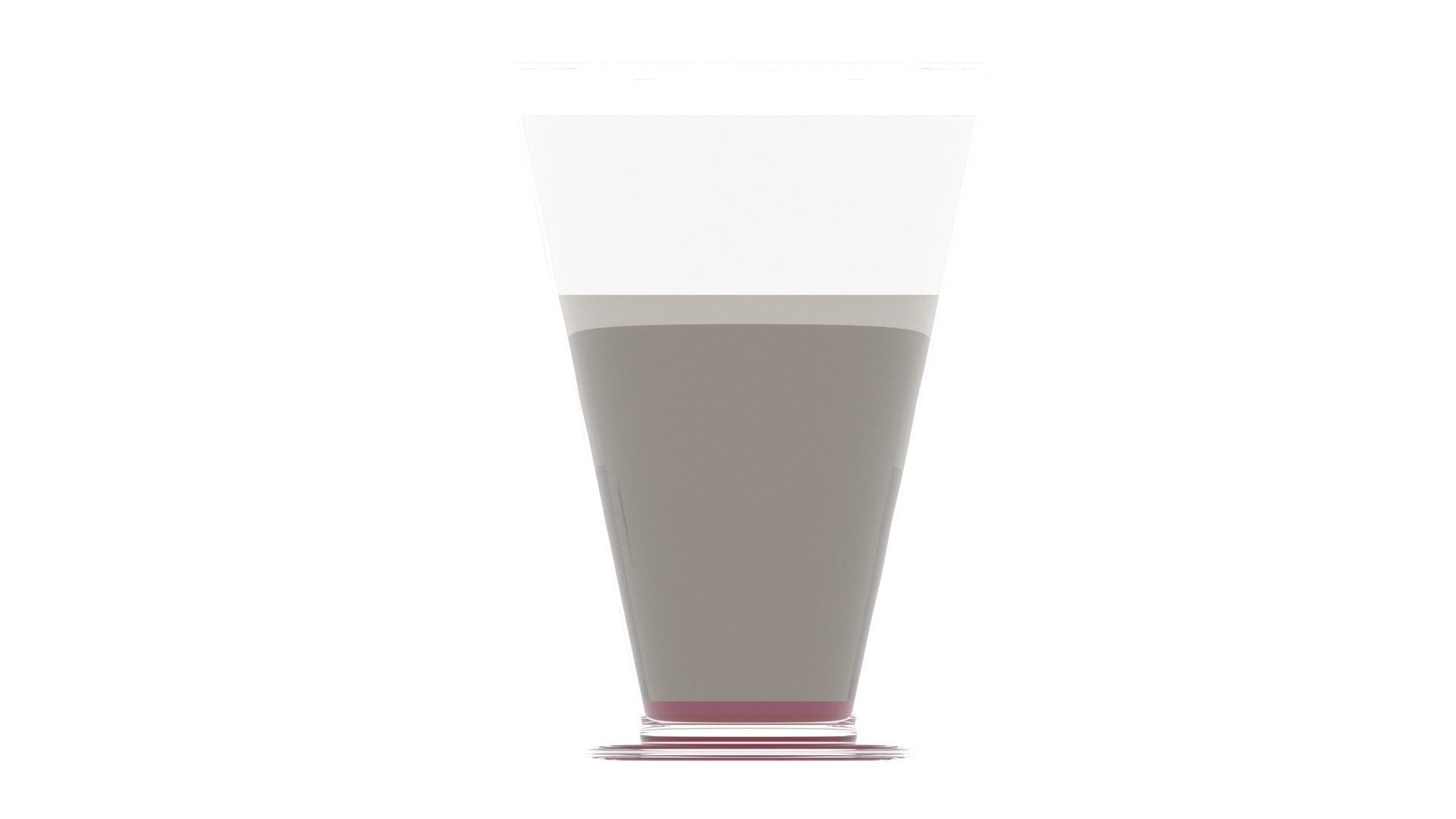 Latte In Latte Cup 3D model_12