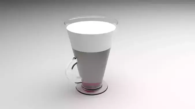 Latte In Latte Cup 3D model