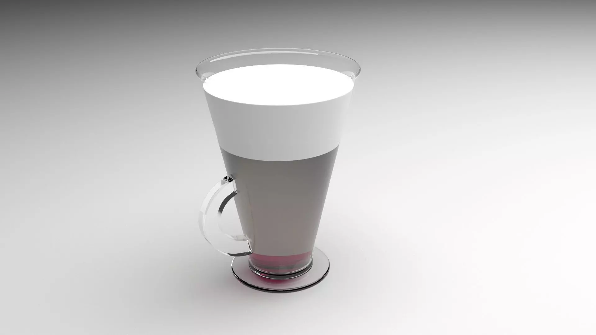 Latte In Latte Cup 3D model_0