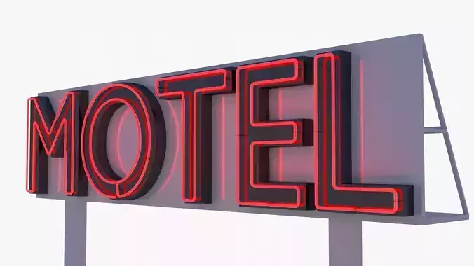 MOTEL billboard 3D model