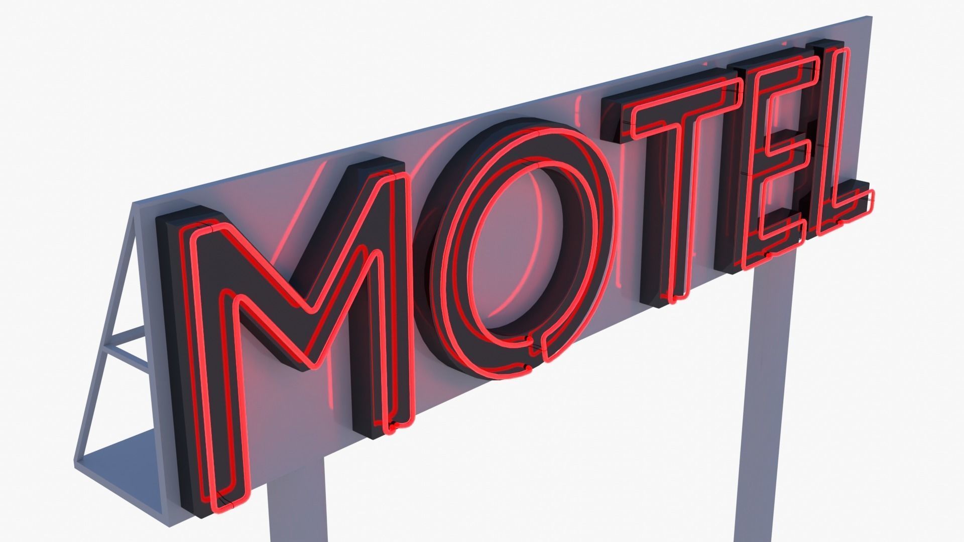 MOTEL billboard 3D model_7