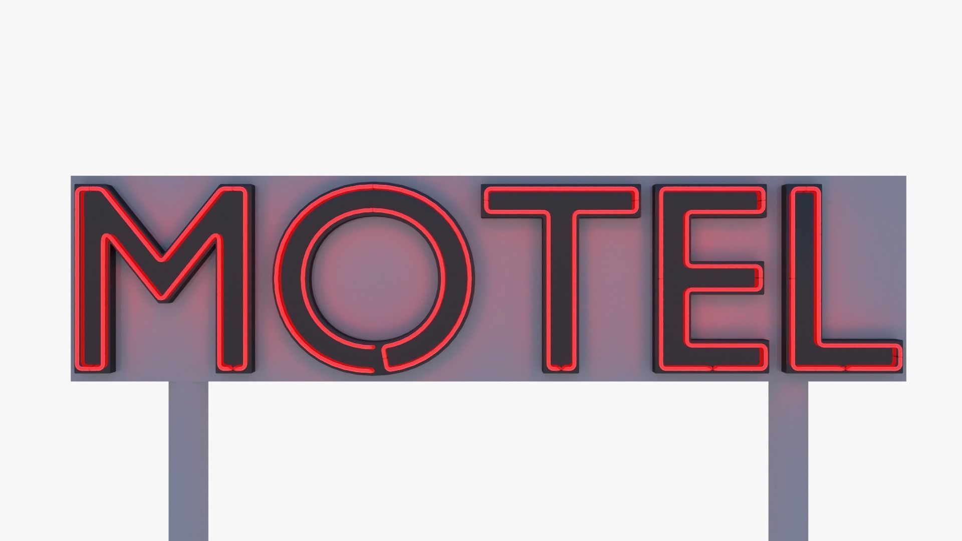 MOTEL billboard 3D model_5