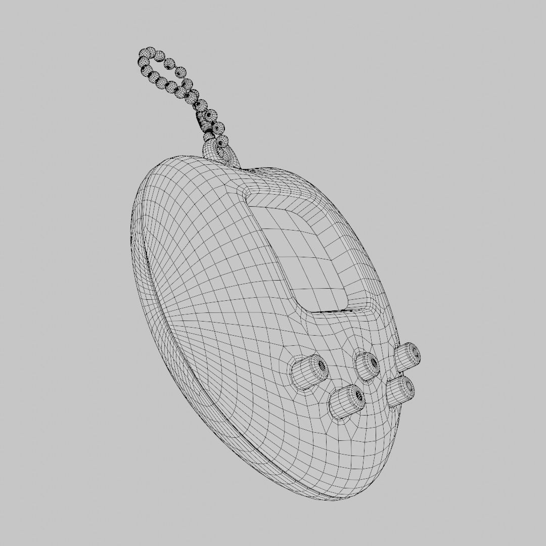 Tamagochi Pink Handheld Toy Low-poly 3D model_10