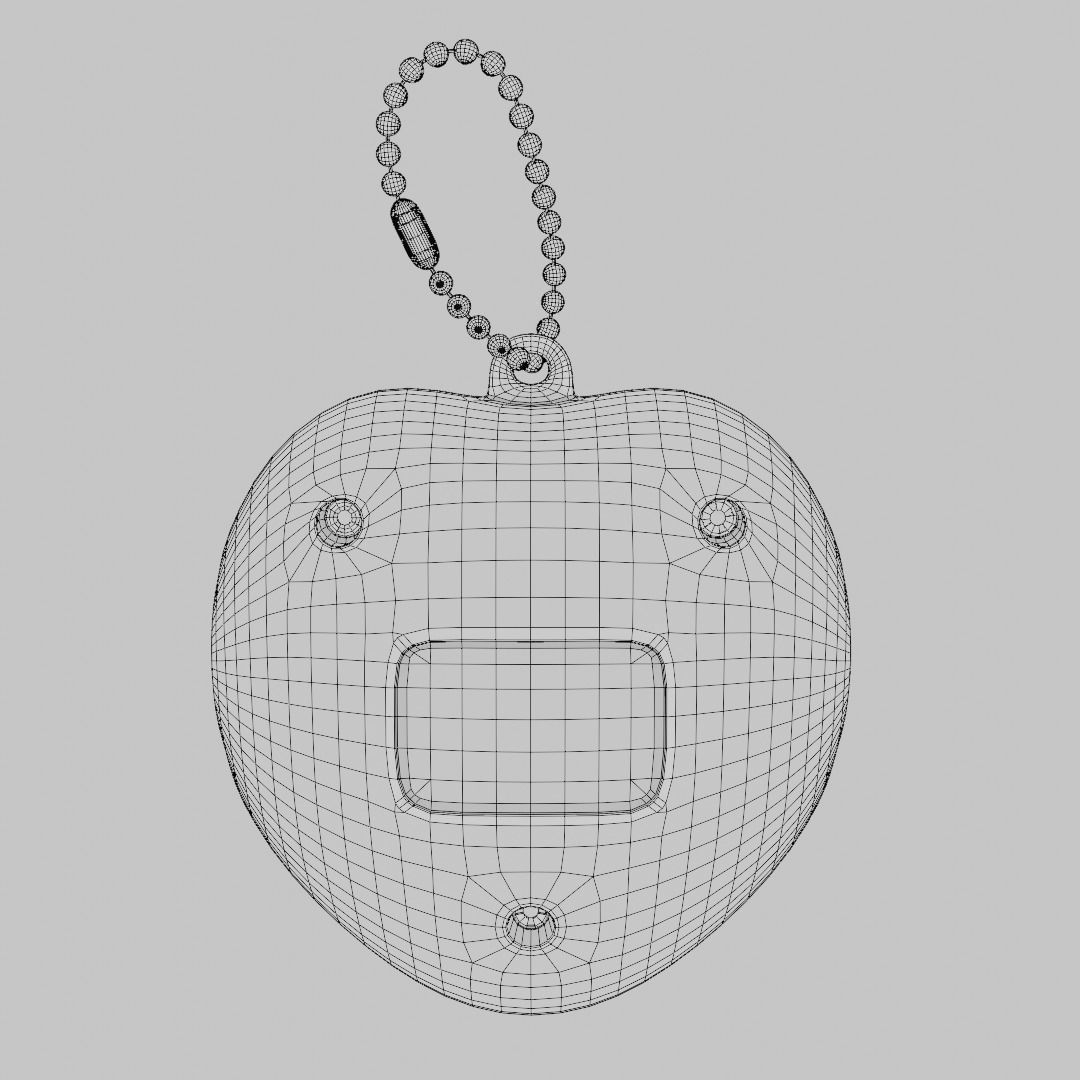 Tamagochi Pink Handheld Toy Low-poly 3D model_8