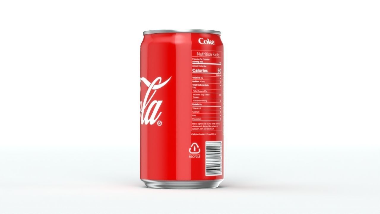 Coca Cola can 75 oz 3D model_2