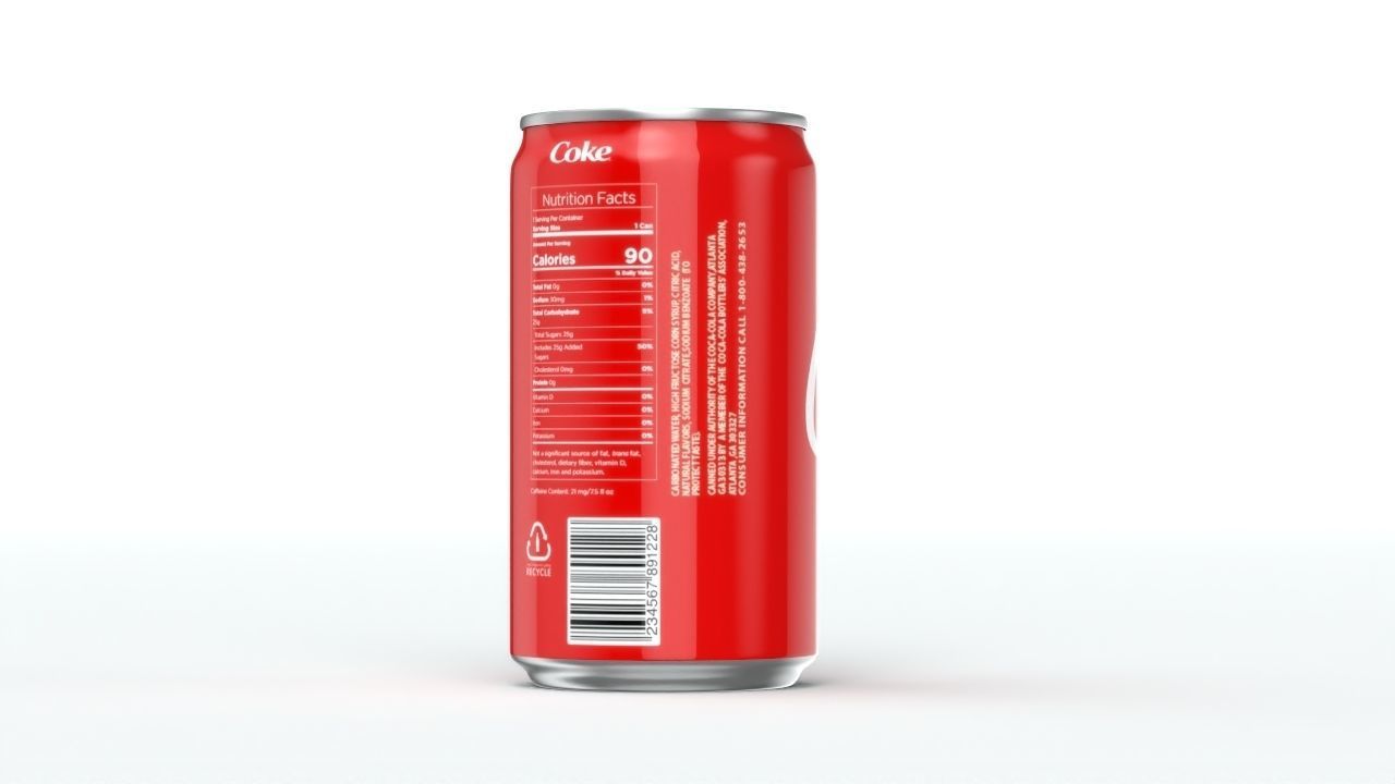 Coca Cola can 75 oz 3D model_3