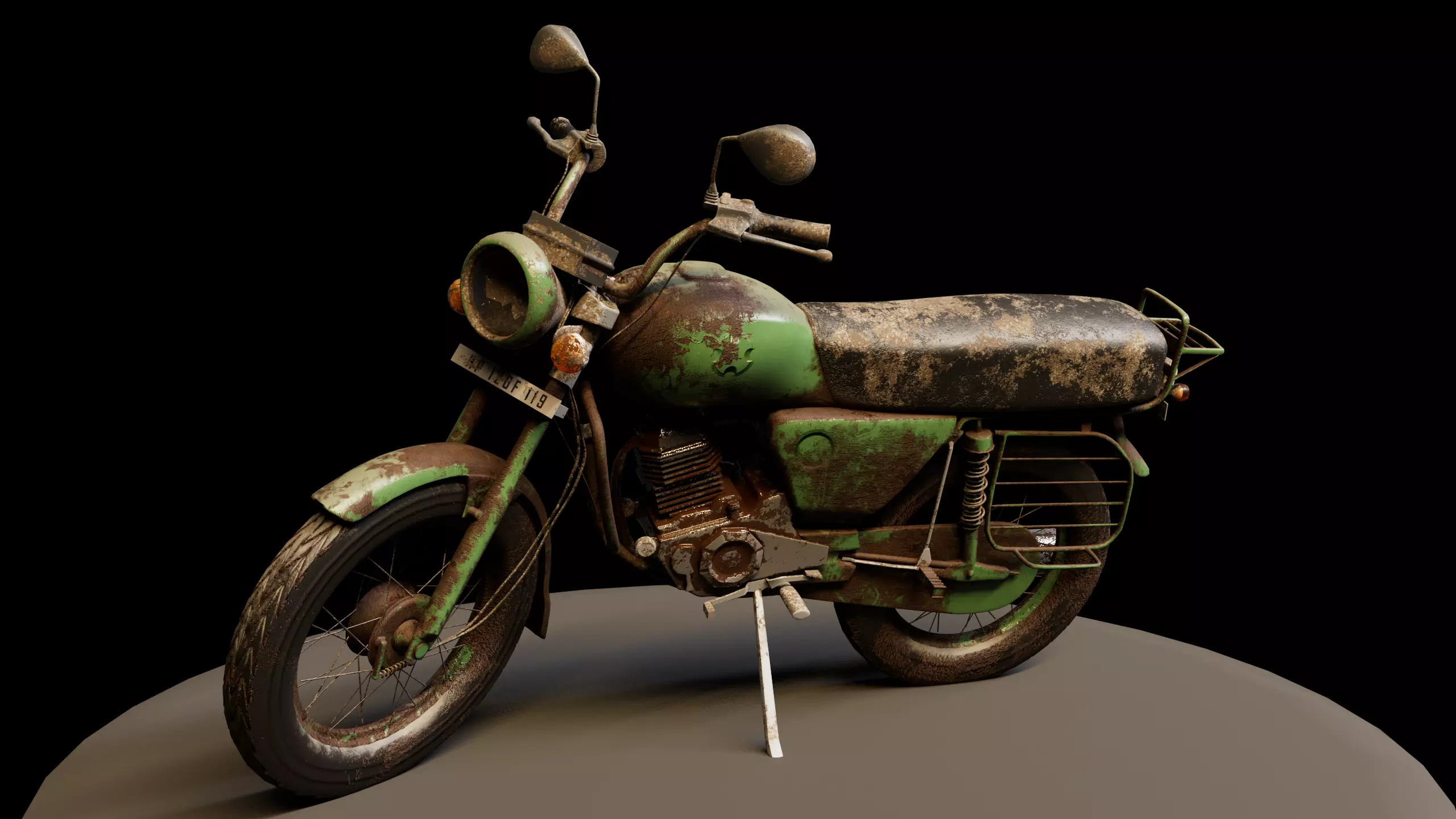 Rusty Bike 3D model_0