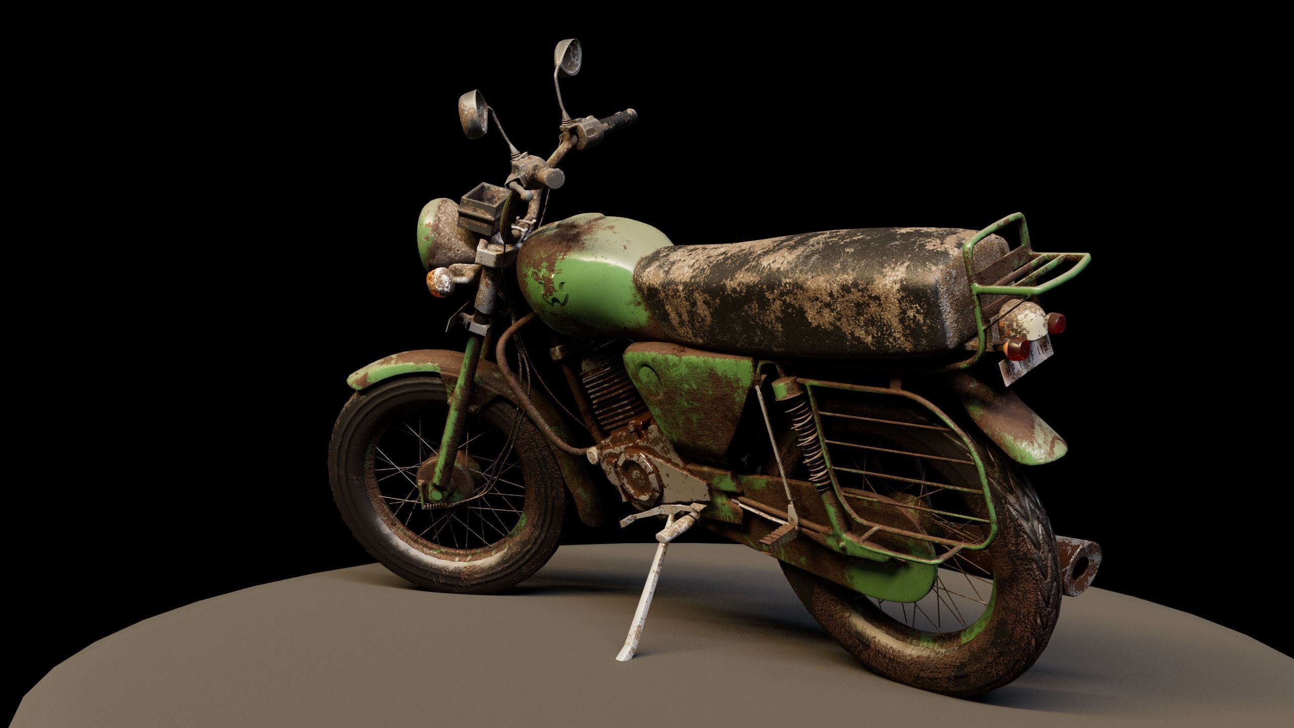 Rusty Bike 3D model_2