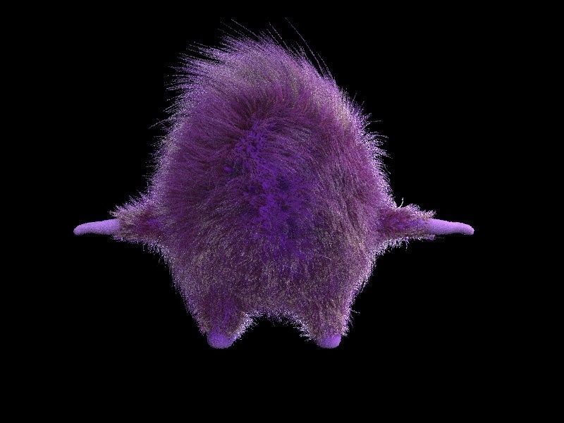 cartoon monster Low-poly 3D model_3