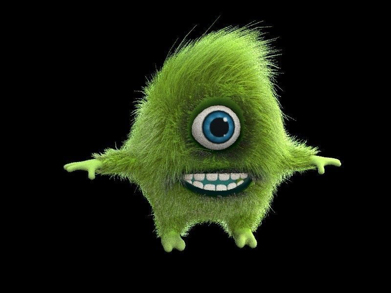 cartoon monster Low-poly 3D model_11