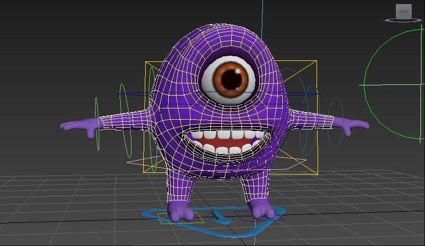 cartoon monster Low-poly 3D model_13