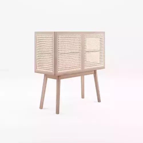 3D Model of a cabinet in MDF and meranti wood