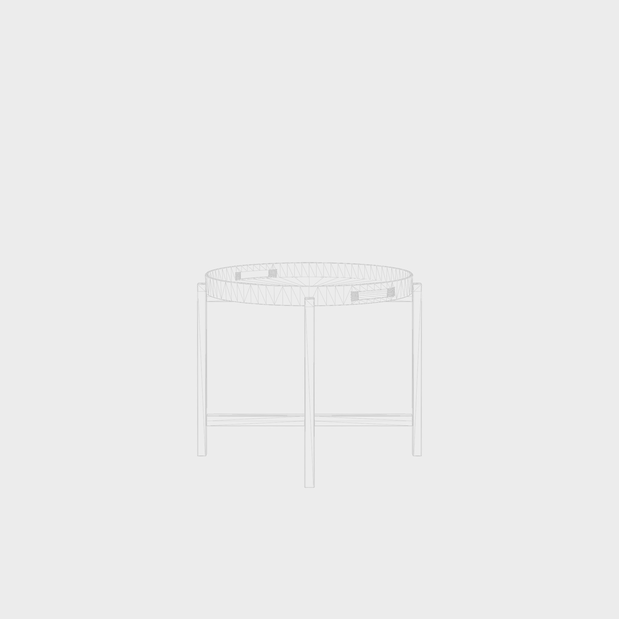 3D Model of Table with a frame Low-poly 3D model_7