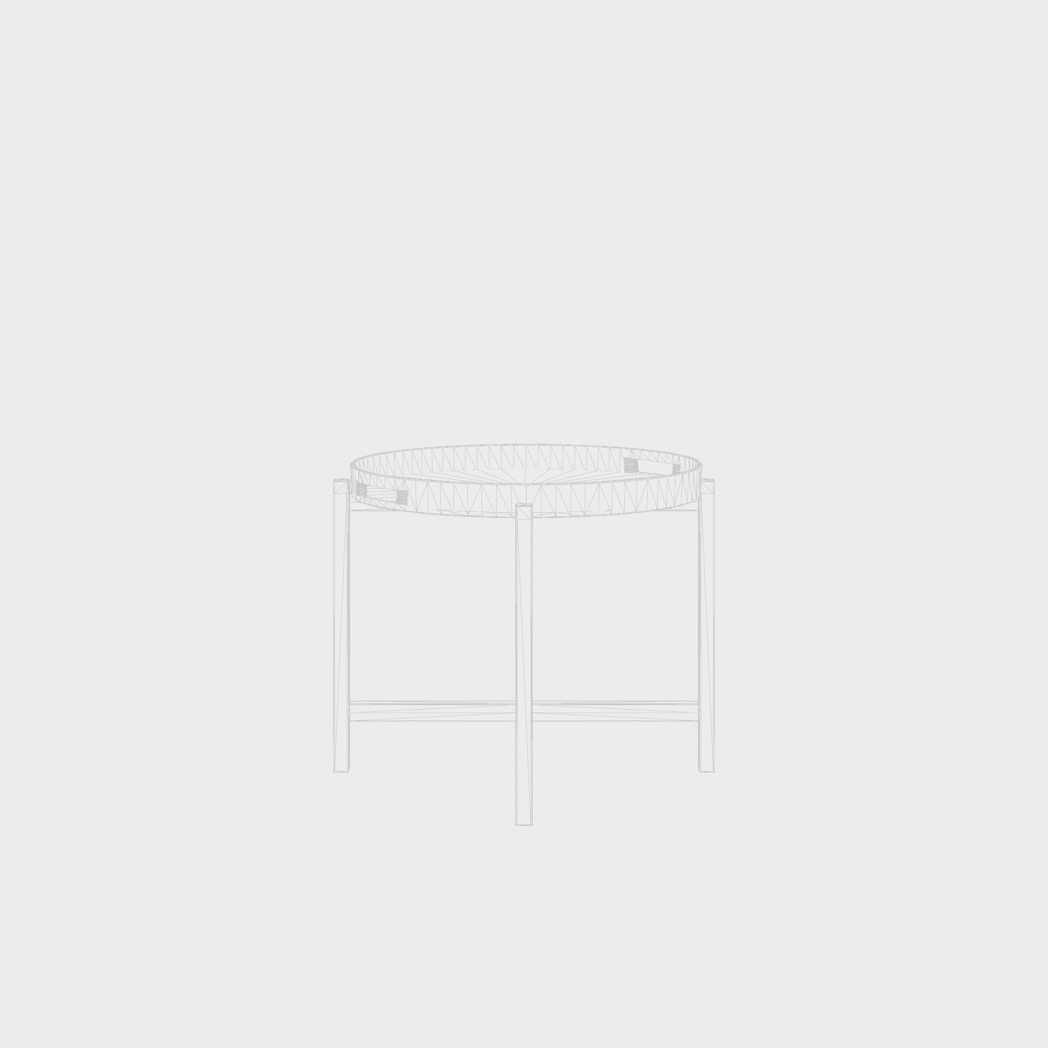 3D Model of Table with a frame Low-poly 3D model_8