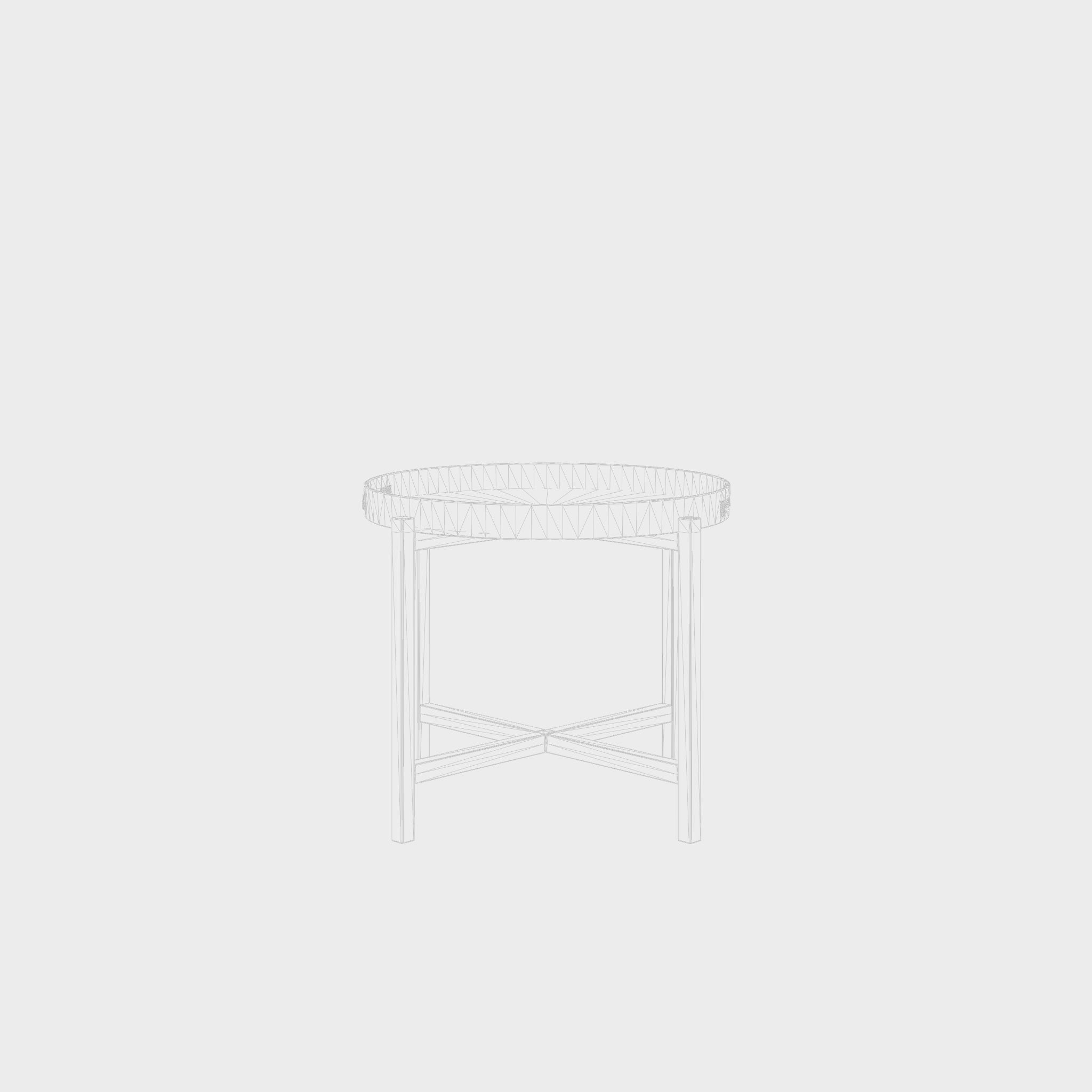 3D Model of Table with a frame Low-poly 3D model_5