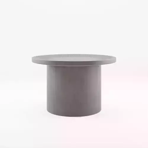 3D Model of a round coffee table in waxed mango wood
