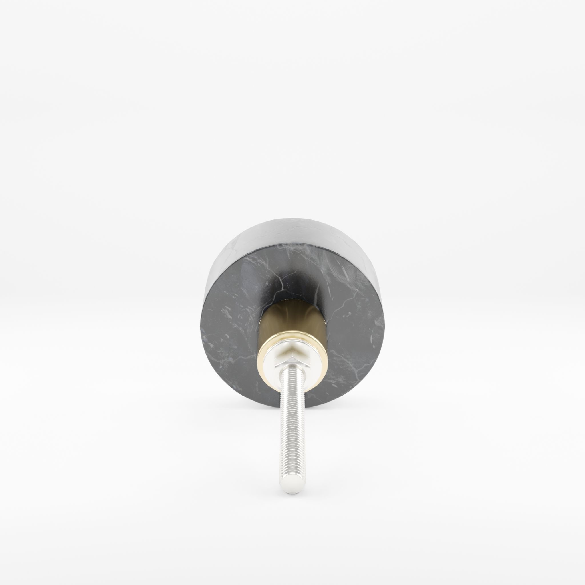 3D Model of a knob in marble with a screw Low-poly 3D model_3